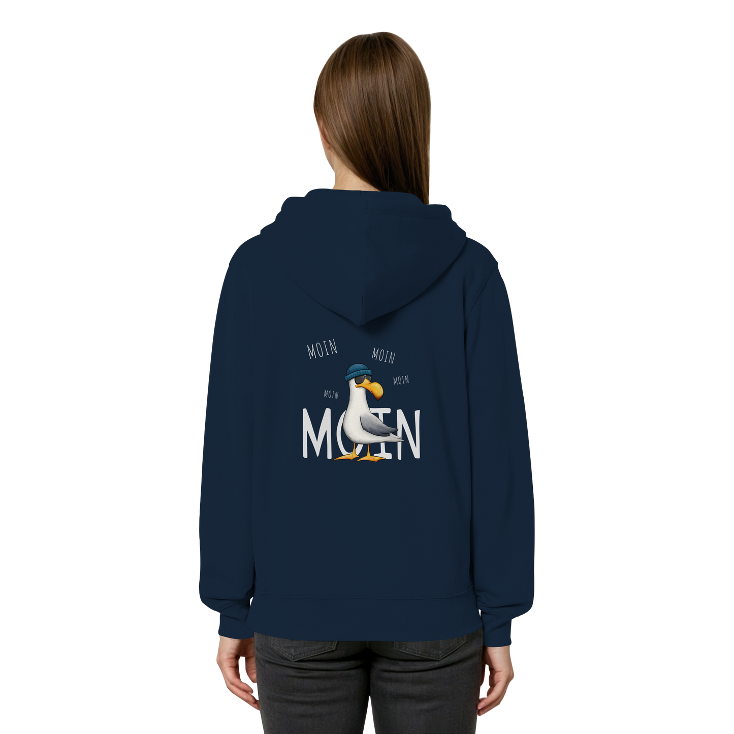 Moin Moin Lässige Hipster Möwe  - Organic Relaxed Zipper
