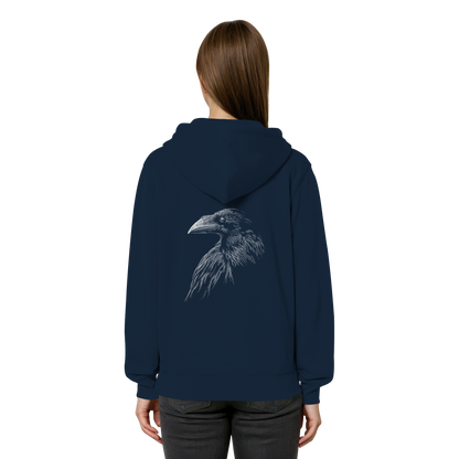 Kritzelkunst Rabe Krähe - Organic Relaxed Zipper