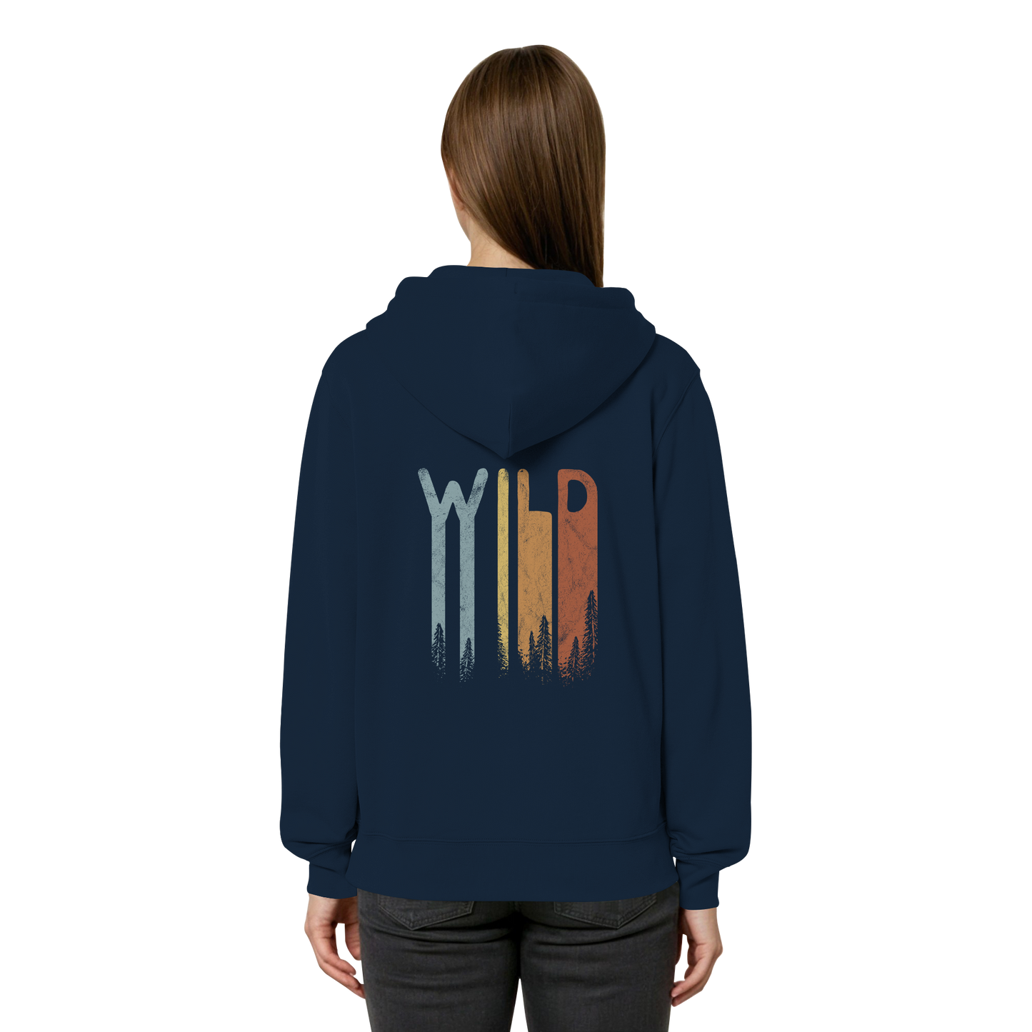 Wild Retro Schriftzug - Organic Relaxed Zipper