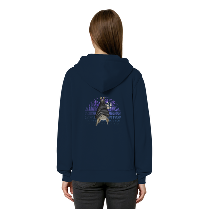 Fledermaus in blauer Nacht - Organic Relaxed Zipper