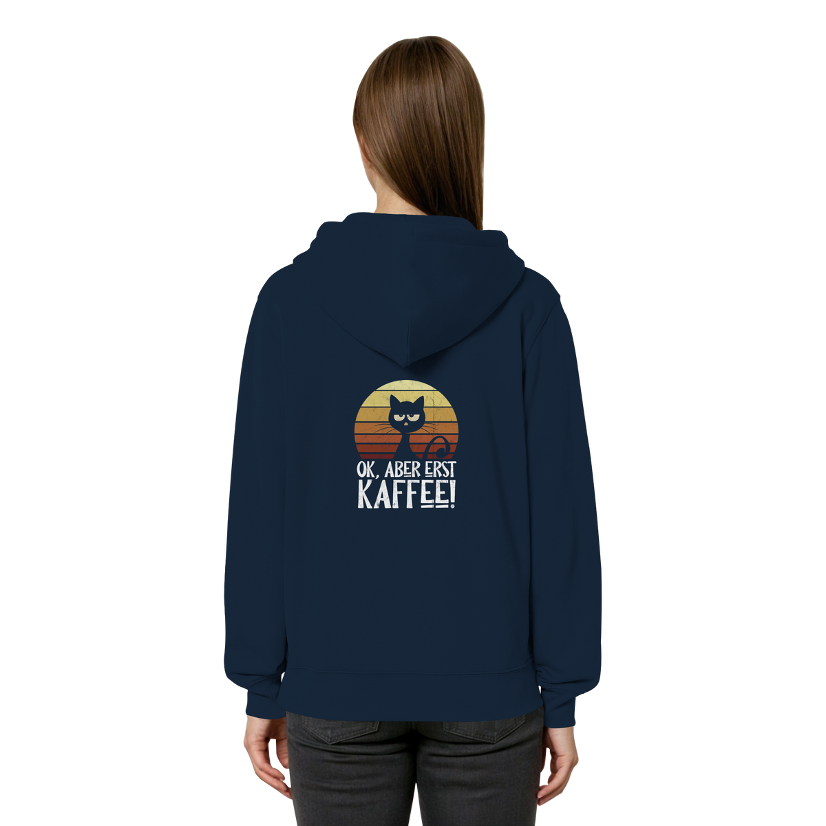 Ok, aber erst Kaffee | launische Katze - Organic Relaxed Zipper