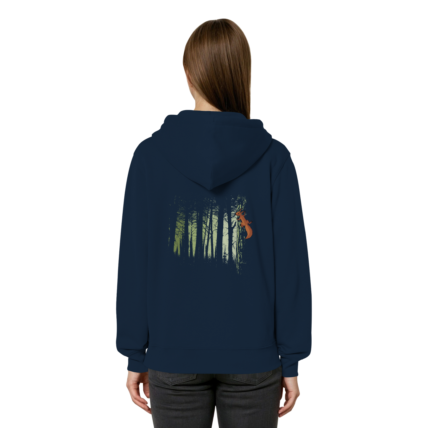 Eichhörnchen im Zwielicht-Wald - Organic Relaxed Zipper
