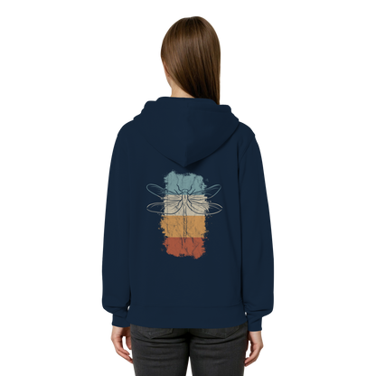 Retro Kunst Libelle | Vintage Dragonfly - Organic Relaxed Zipper