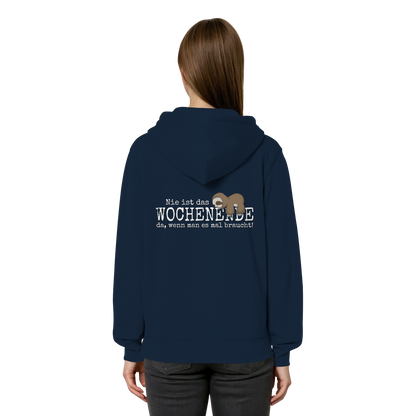 Kawaii Faultier Wochenende - Organic Relaxed Zipper