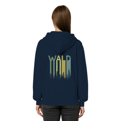 Wald Retro Forst Schriftzug - Organic Relaxed Zipper