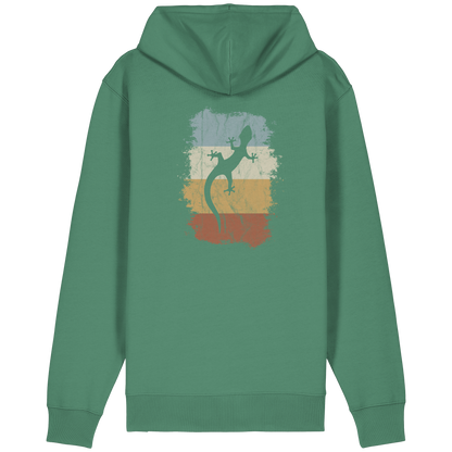 Retro Gecko Salamander Silhouette - Organic Relaxed Zipper