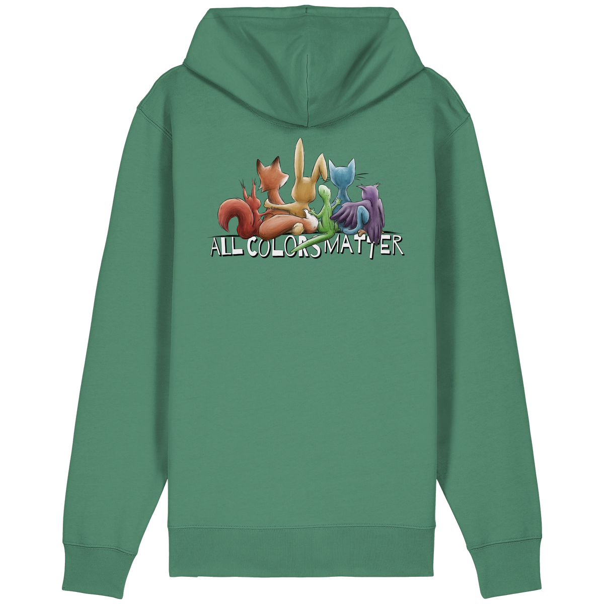 All Colors Matter! Regenbogen Tiere für Vielfalt - Organic Relaxed Zipper