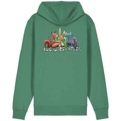 All Colors Matter! Regenbogen Tiere für Vielfalt - Organic Relaxed Zipper