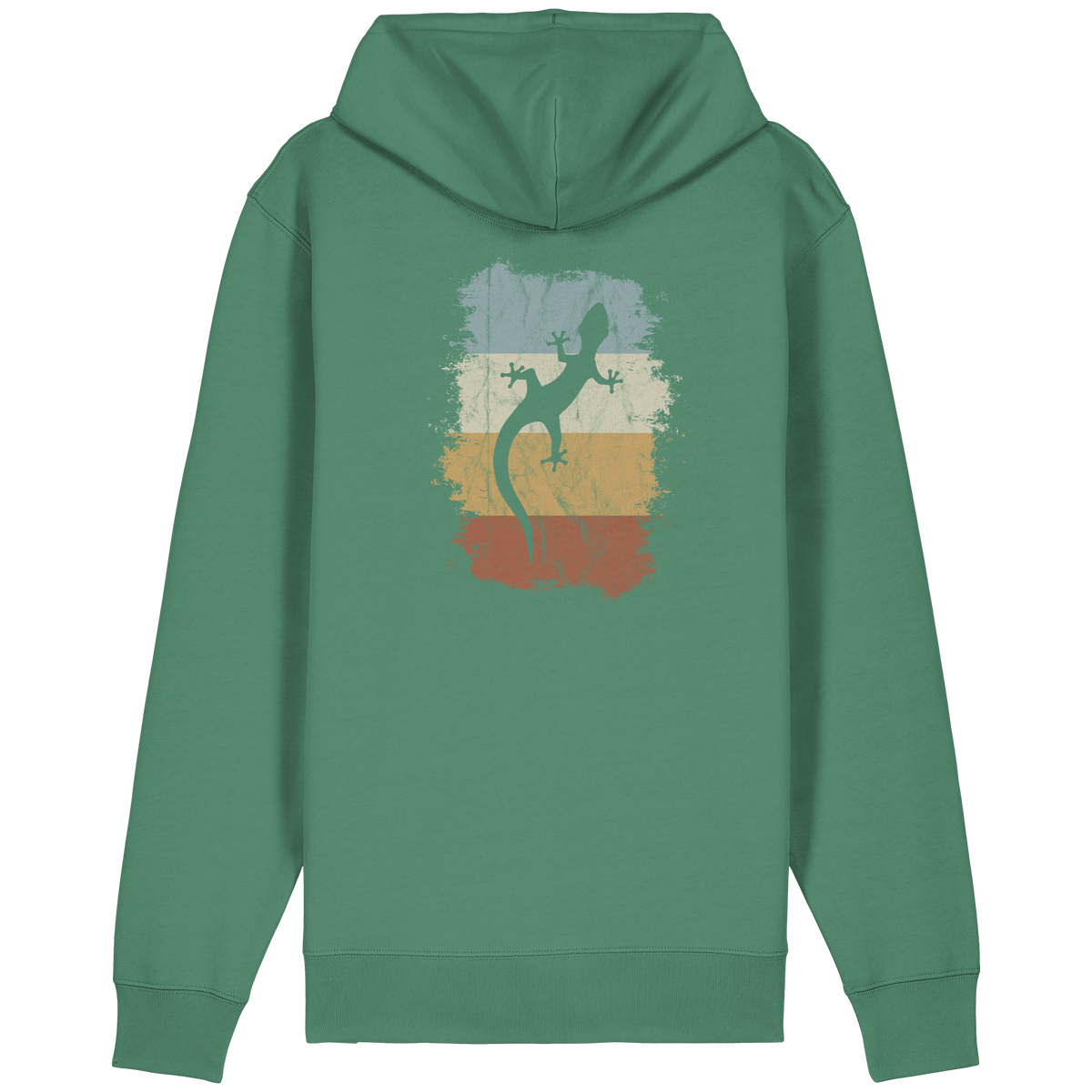 Retro Gecko Salamander Silhouette - Organic Relaxed Zipper