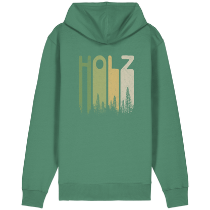 Holz Retro Wald Schriftzug - Organic Relaxed Zipper