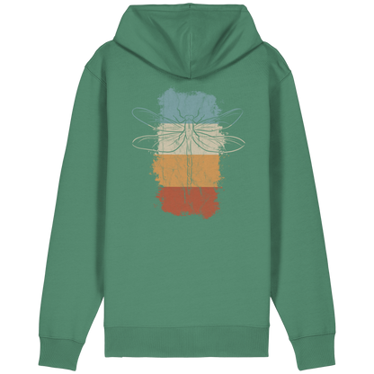 Retro Kunst Libelle | Vintage Dragonfly - Organic Relaxed Zipper