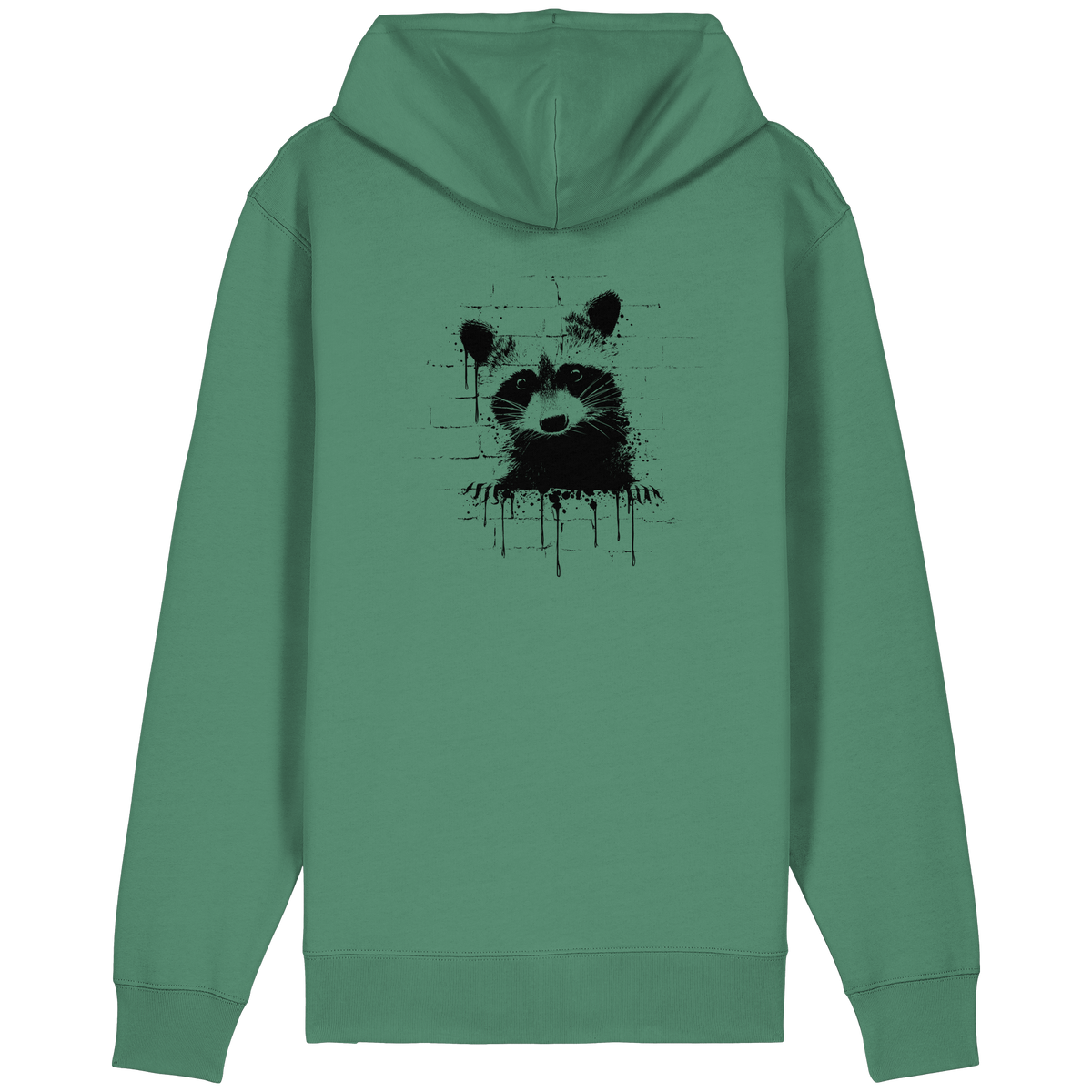 Funky Street Art Waschbär - Organic Relaxed Zipper