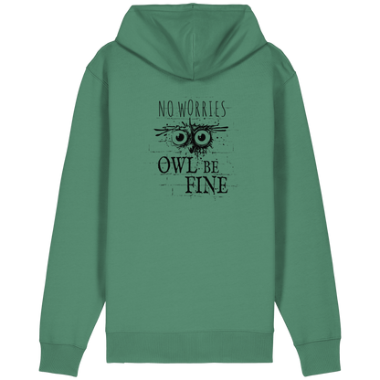 Owl Be Fine Street Art Eule - Organic Relaxed Zipper