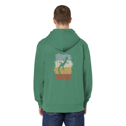 Retro Gecko Salamander Silhouette - Organic Relaxed Zipper