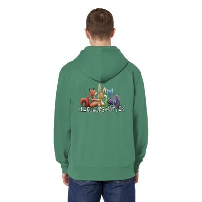 All Colors Matter! Regenbogen Tiere für Vielfalt - Organic Relaxed Zipper