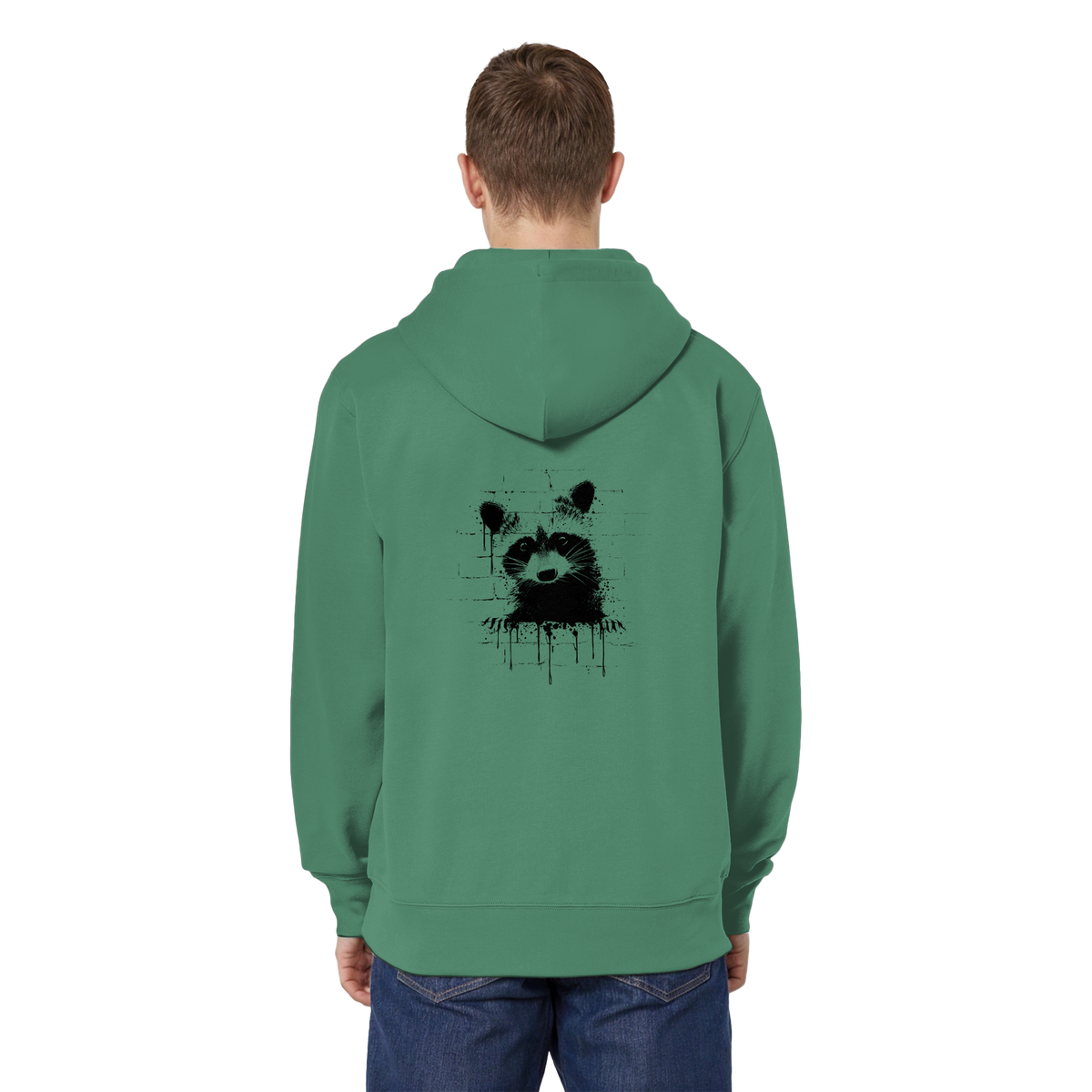 Funky Street Art Waschbär - Organic Relaxed Zipper