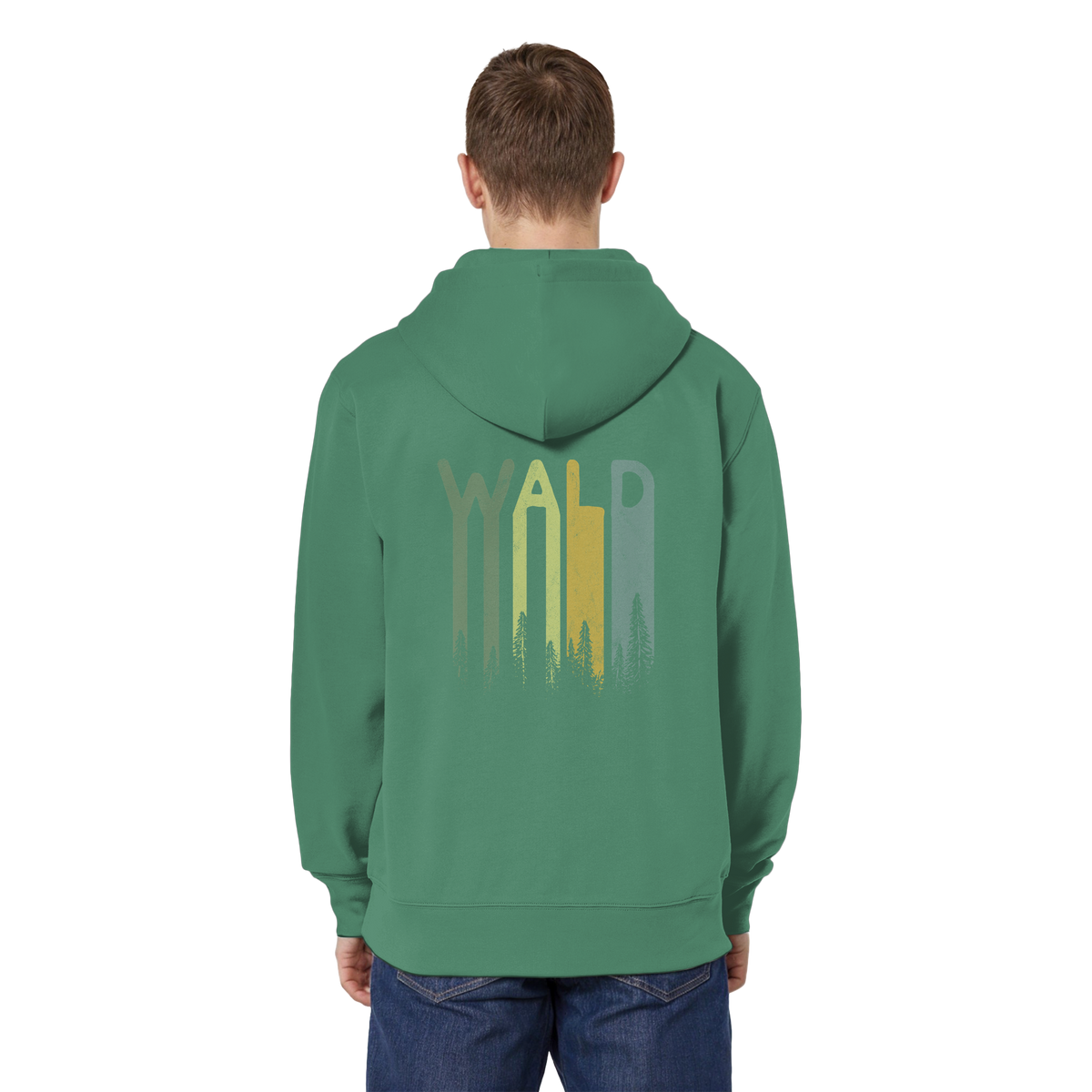 Wald Retro Forst Schriftzug - Organic Relaxed Zipper