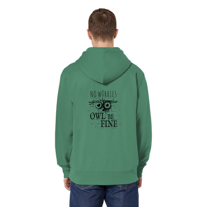 Owl Be Fine Street Art Eule - Organic Relaxed Zipper