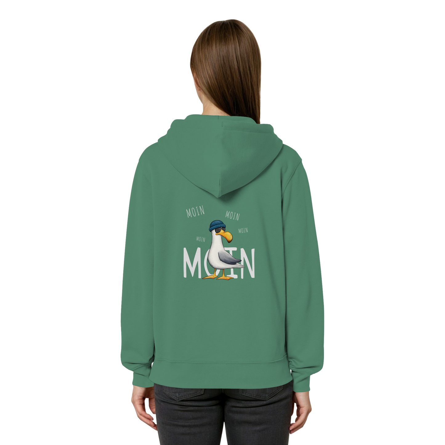 Moin Moin Lässige Hipster Möwe  - Organic Relaxed Zipper