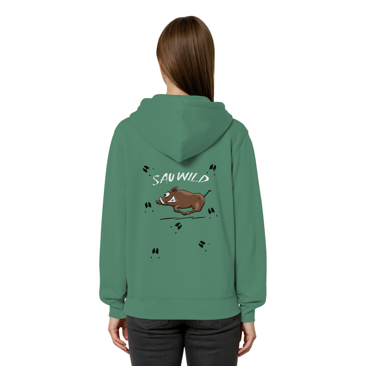 Sauwild wilde Sau | Wildschwein Keiler - Organic Relaxed Zipper