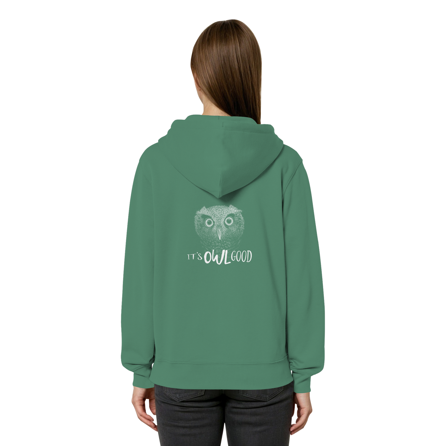 OWL Good | Kritzel-Kunst-Eule - Organic Relaxed Zipper