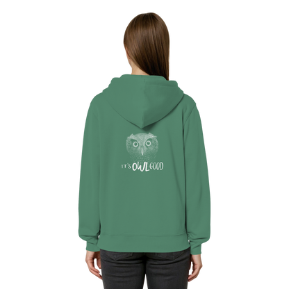 OWL Good | Kritzel-Kunst-Eule - Organic Relaxed Zipper