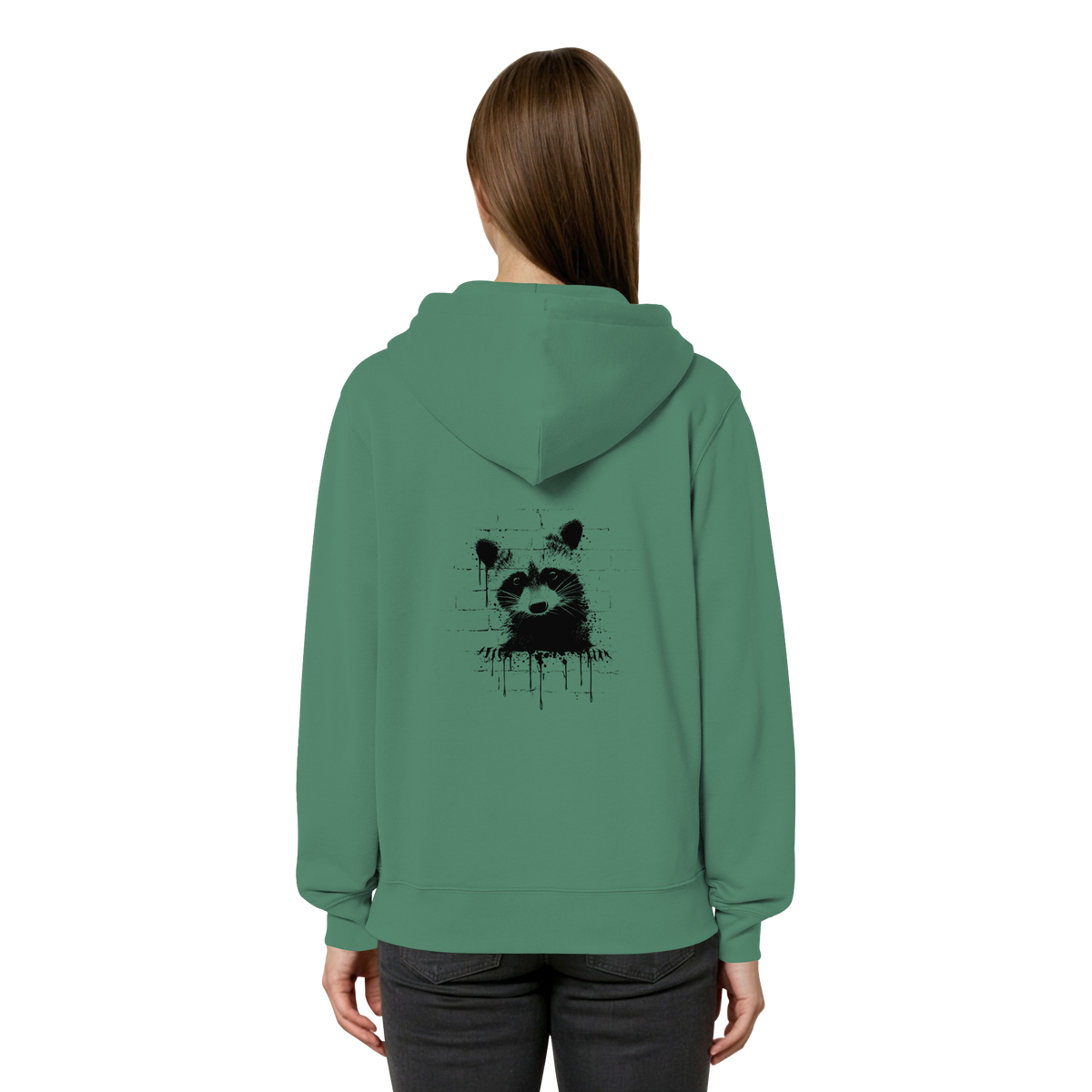 Funky Street Art Waschbär - Organic Relaxed Zipper