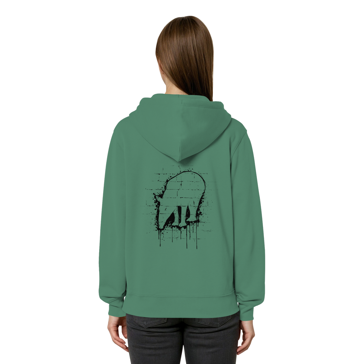 Urban Street Art Tapir Silhouette - Organic Relaxed Zipper