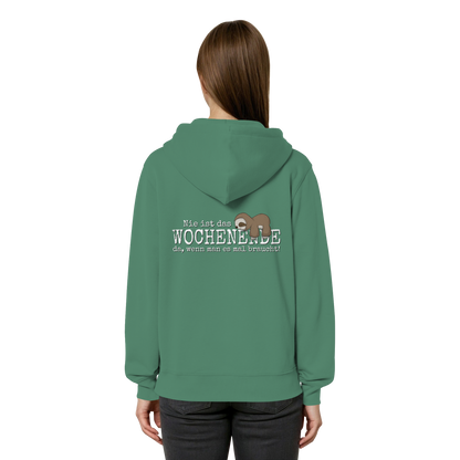 Kawaii Faultier Wochenende - Organic Relaxed Zipper
