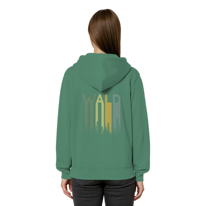 Wald Retro Forst Schriftzug - Organic Relaxed Zipper