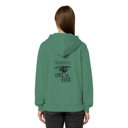Owl Be Fine Street Art Eule - Organic Relaxed Zipper