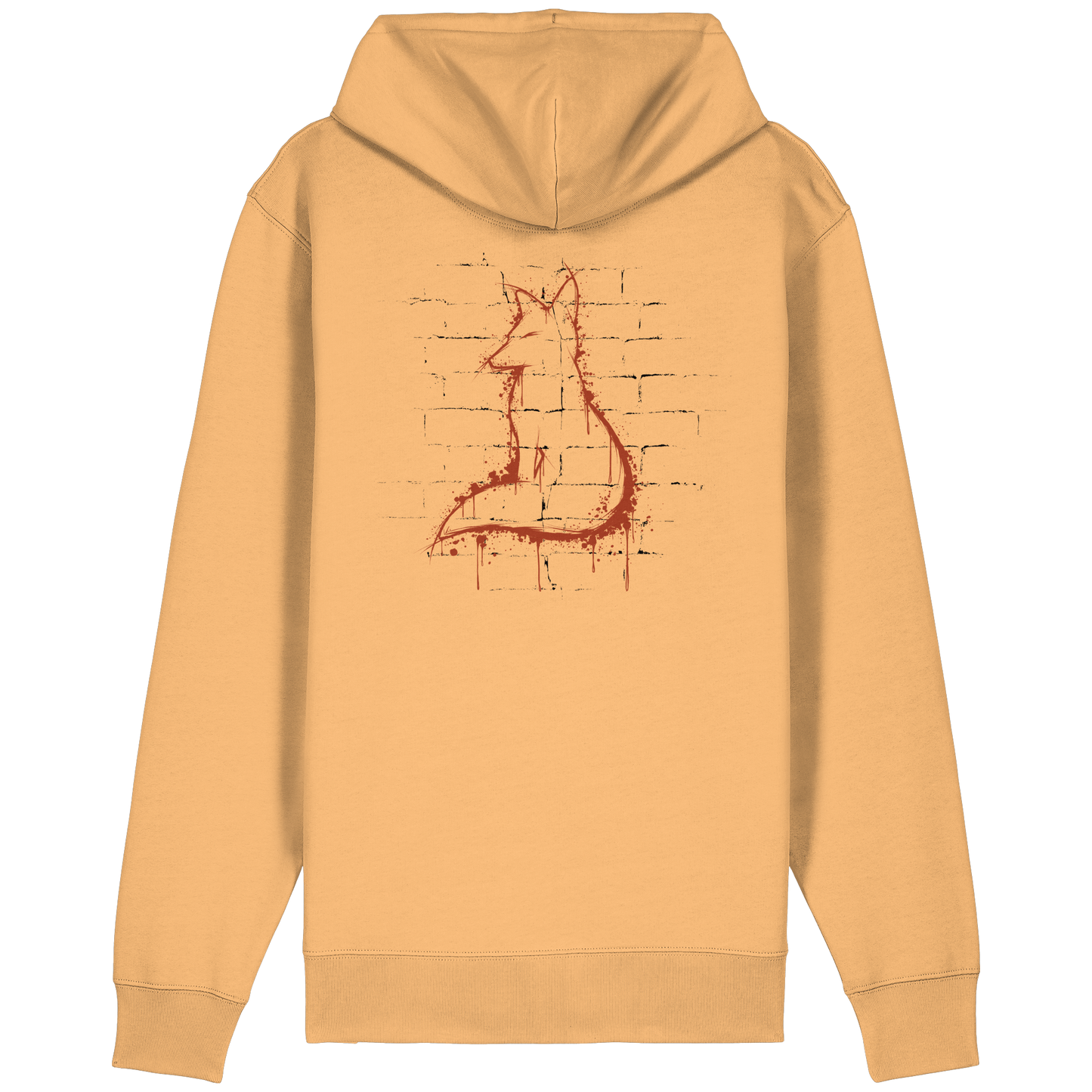 Street Art Fuchs Silhouette - Organic Relaxed Zipper