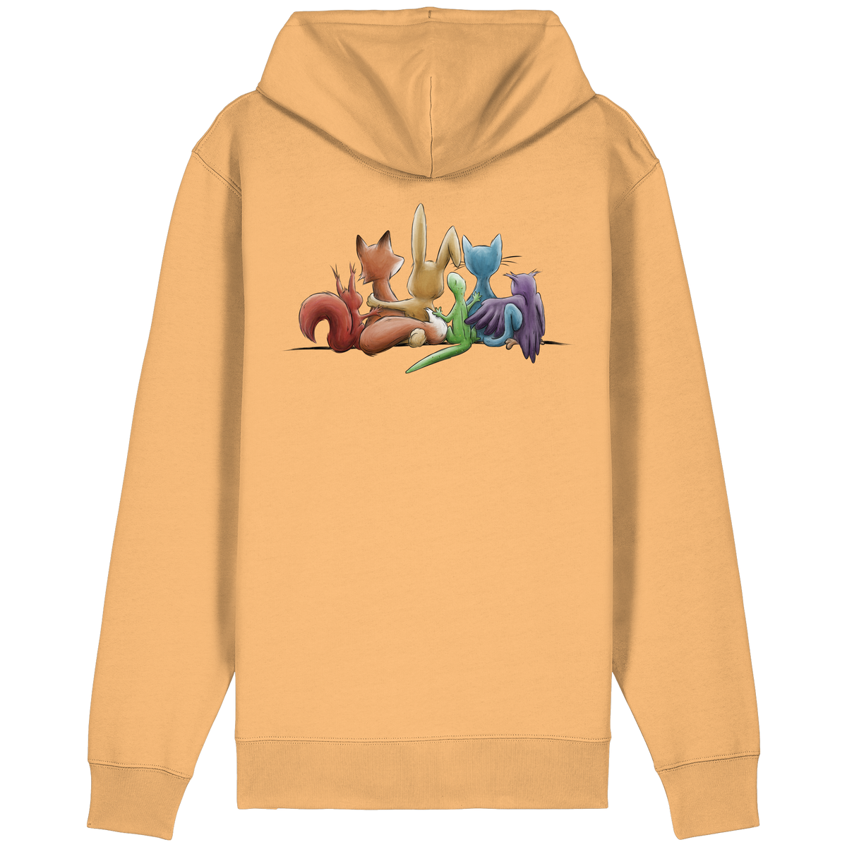 Regenbogen Tiere für Freundschaft, Toleranz und Vielfalt - Organic Relaxed Zipper