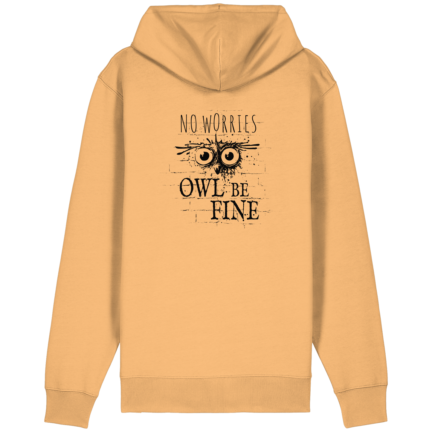 Owl Be Fine Street Art Eule - Organic Relaxed Zipper