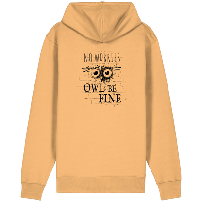 Owl Be Fine Street Art Eule - Organic Relaxed Zipper