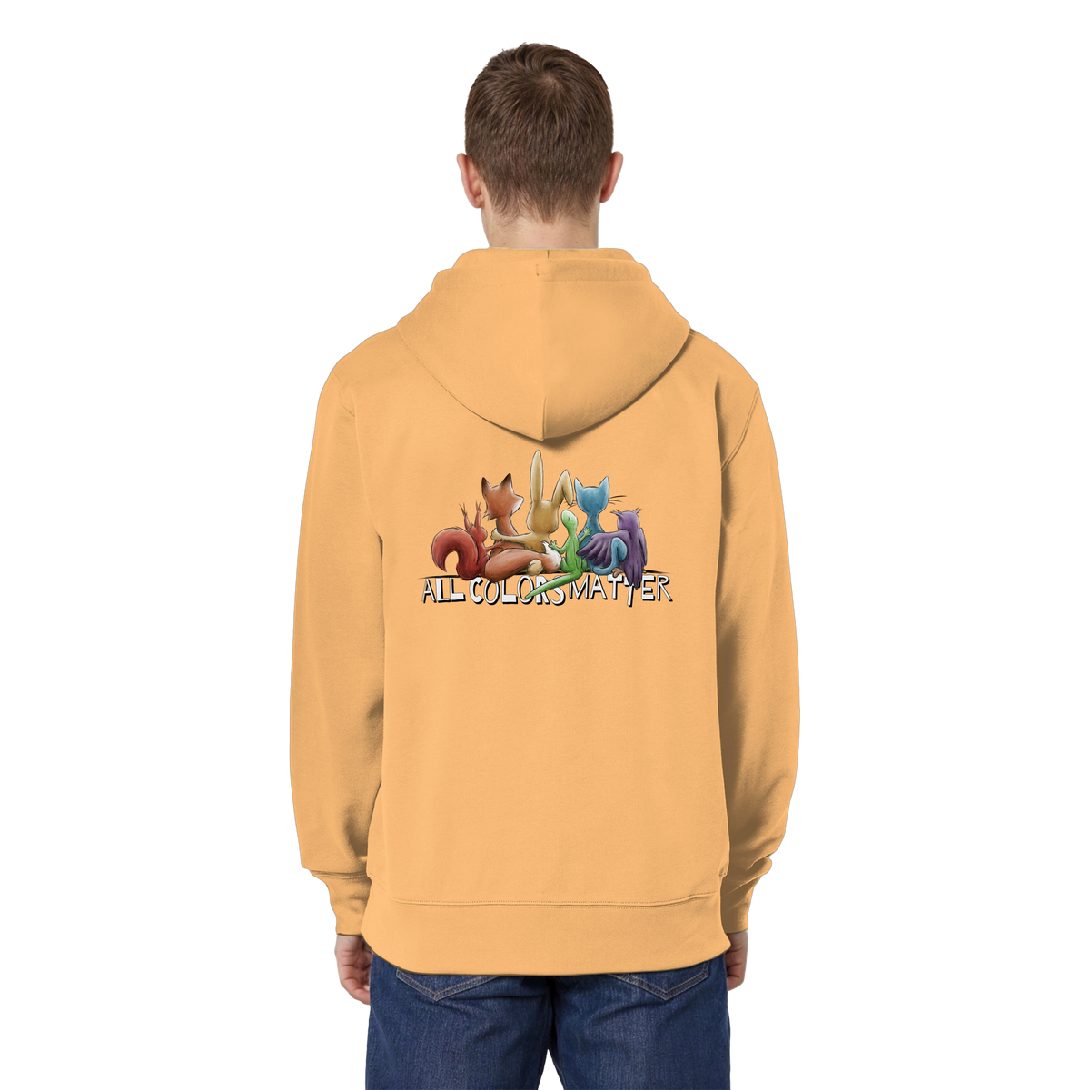 All Colors Matter! Regenbogen Tiere für Vielfalt - Organic Relaxed Zipper