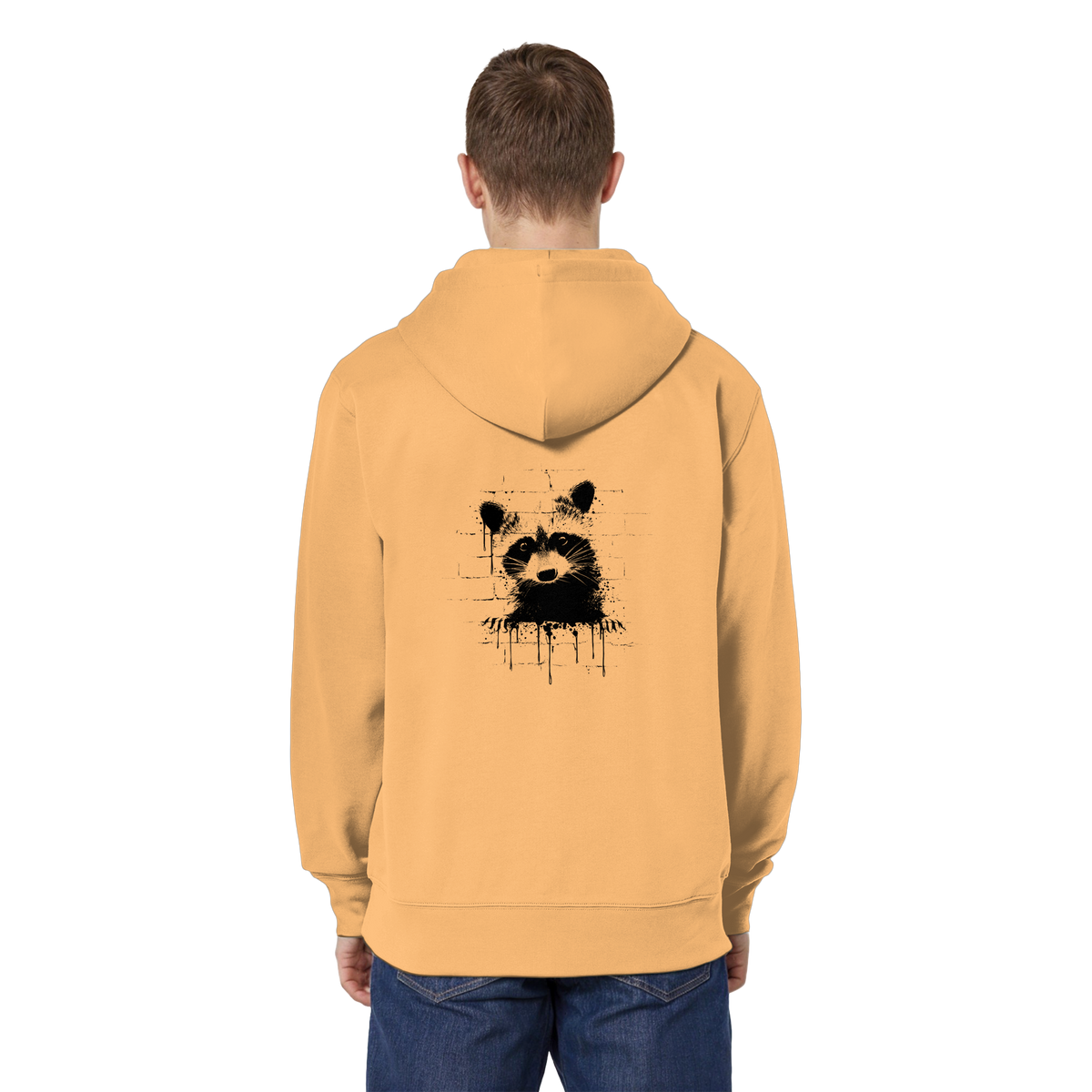 Funky Street Art Waschbär - Organic Relaxed Zipper