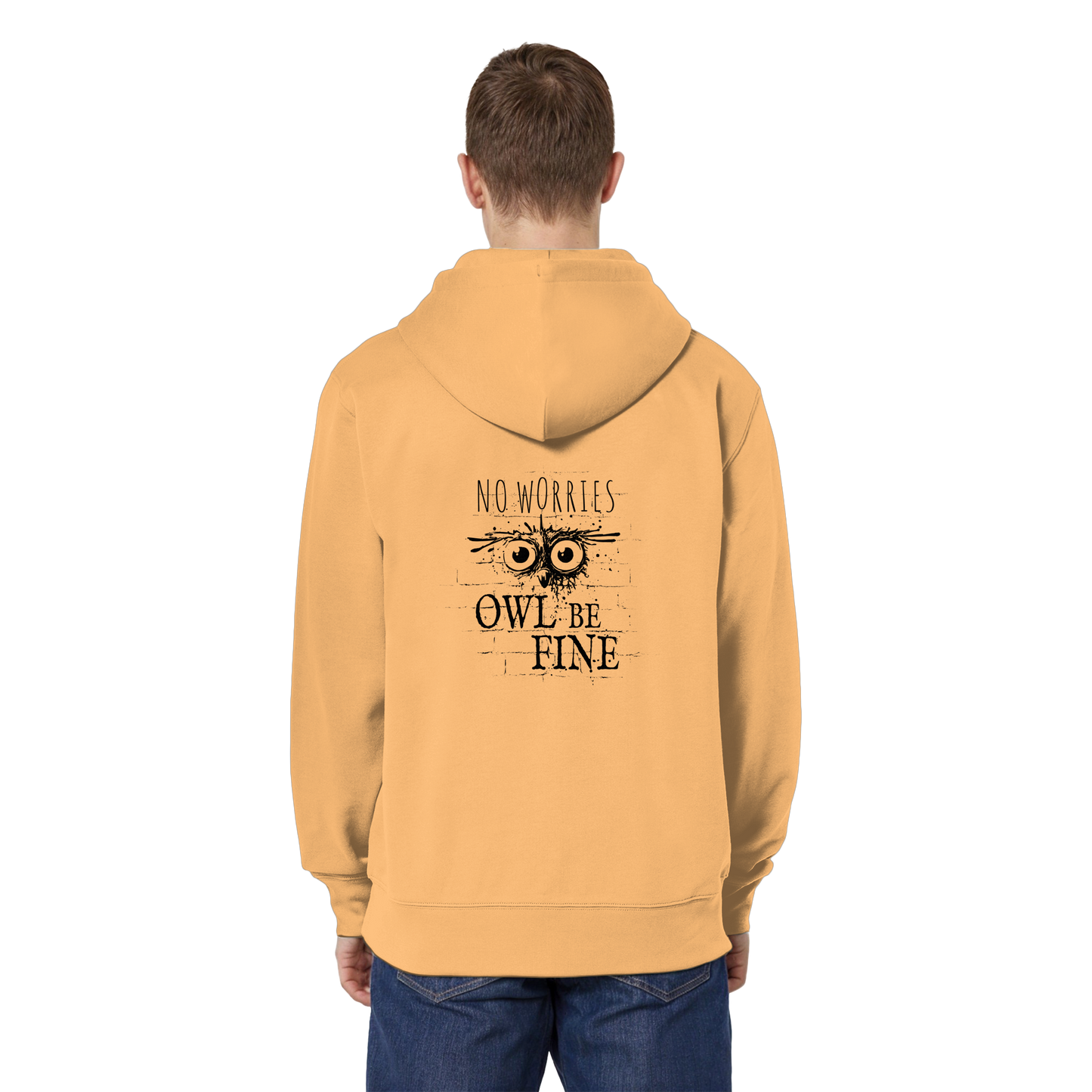 Owl Be Fine Street Art Eule - Organic Relaxed Zipper