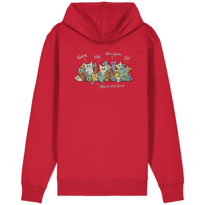 Nope, Nee, Nö Katzen - Organic Relaxed Zipper