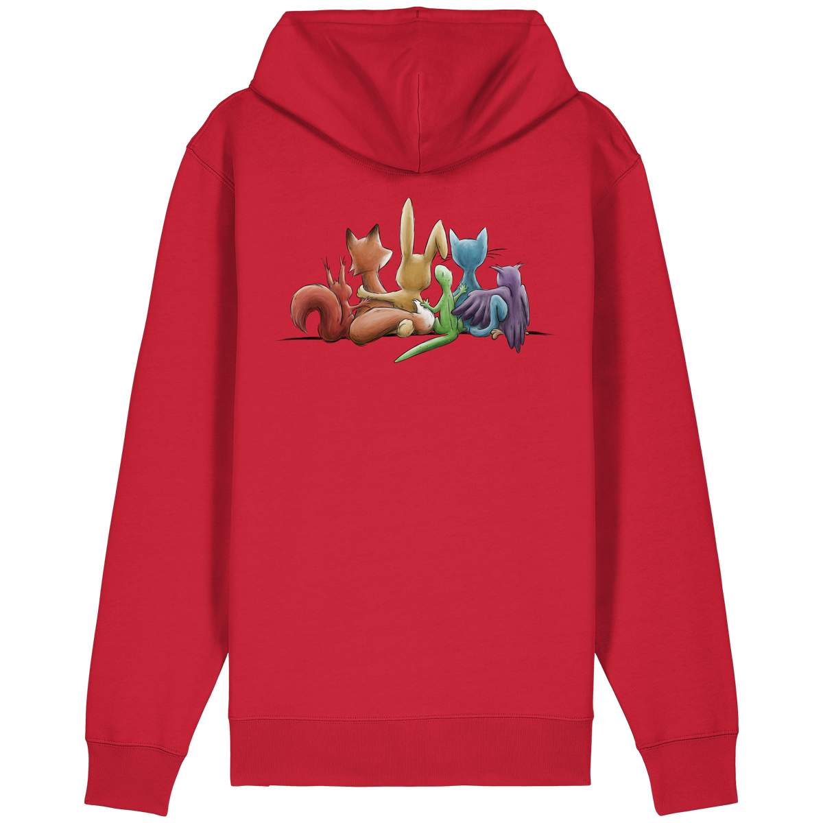 Regenbogen Tiere für Freundschaft, Toleranz und Vielfalt - Organic Relaxed Zipper