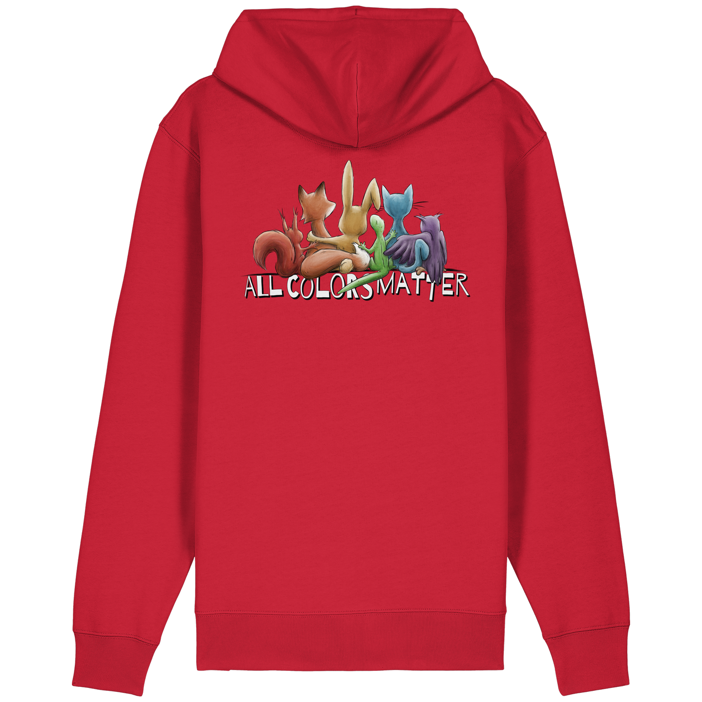 All Colors Matter! Regenbogen Tiere für Vielfalt - Organic Relaxed Zipper