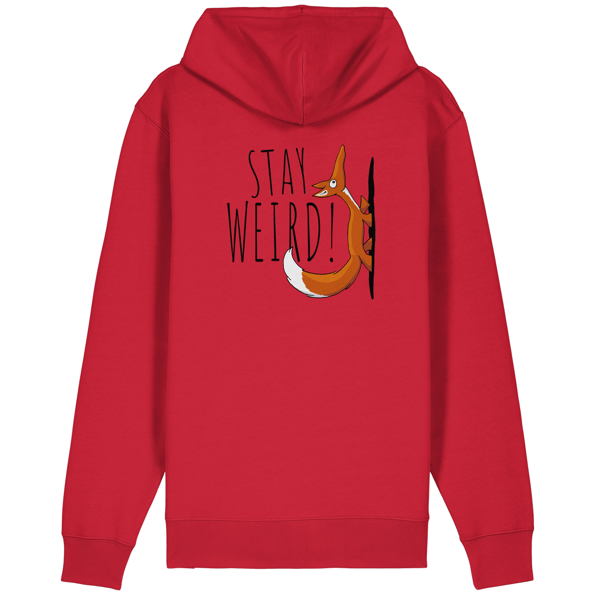 Stay Weird! Schräger Fuchs - Organic Relaxed Zipper
