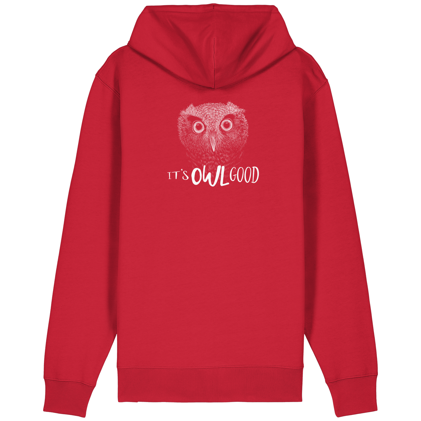 OWL Good | Kritzel-Kunst-Eule - Organic Relaxed Zipper