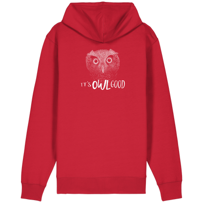 OWL Good | Kritzel-Kunst-Eule - Organic Relaxed Zipper
