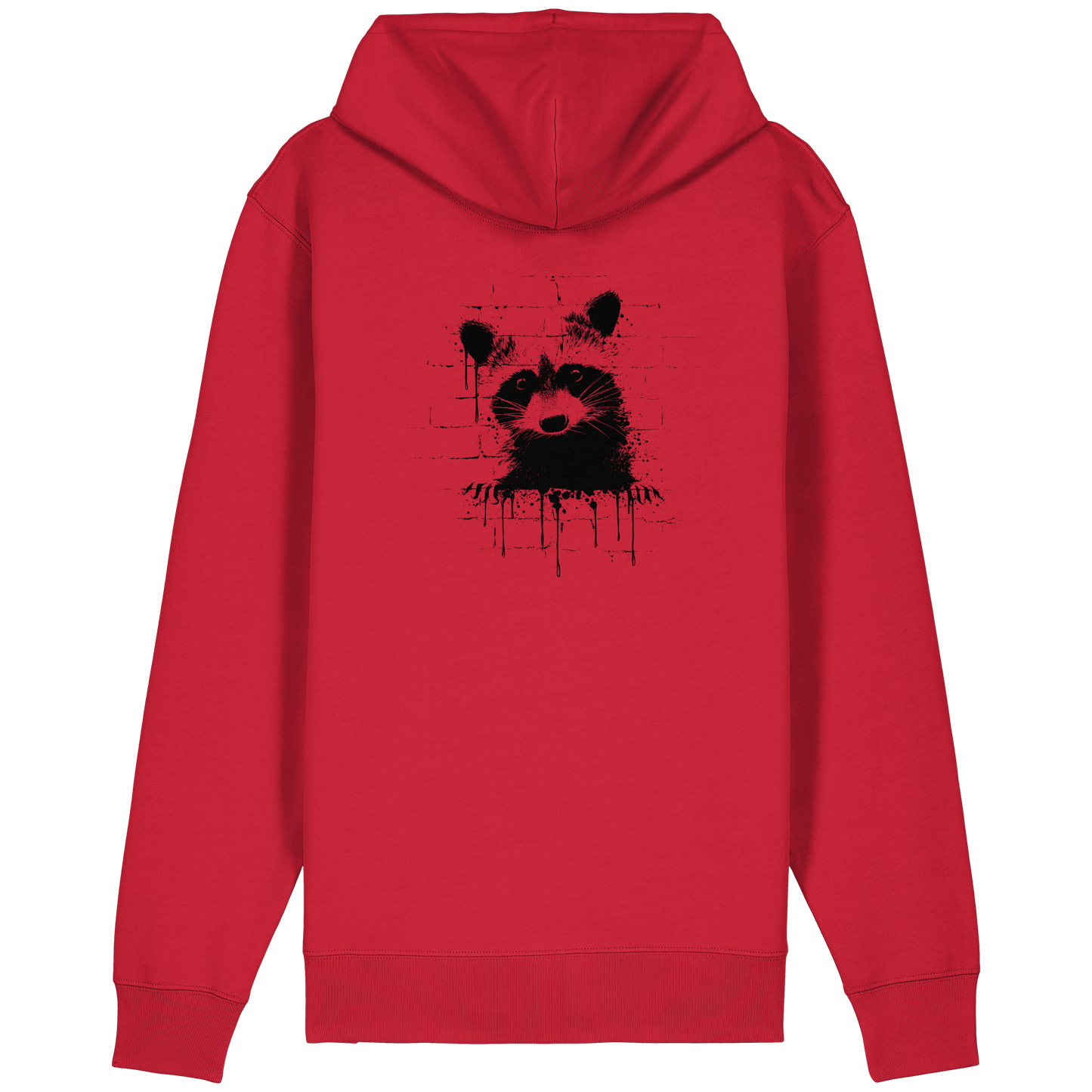 Funky Street Art Waschbär - Organic Relaxed Zipper