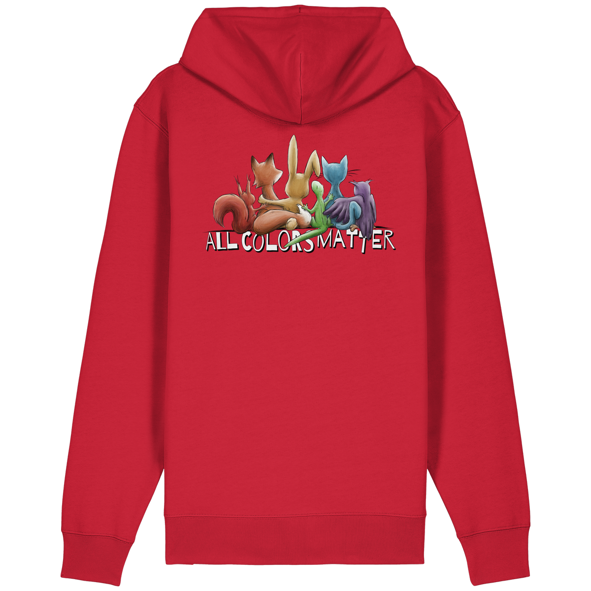 All Colors Matter! Regenbogen Tiere für Vielfalt - Organic Relaxed Zipper