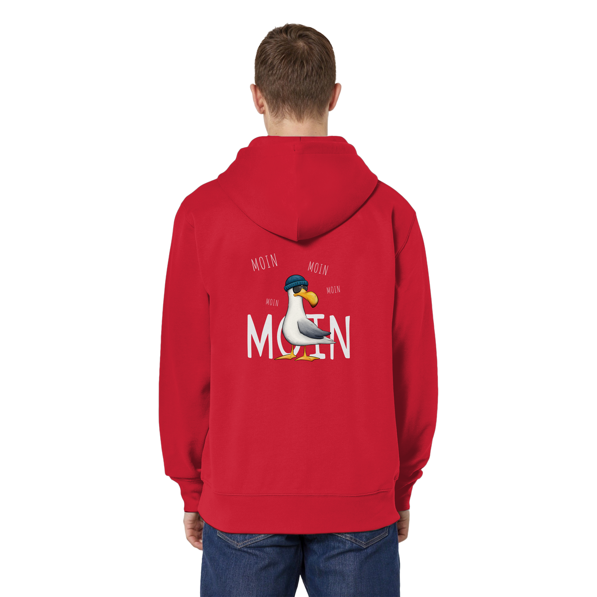 Moin Moin Lässige Hipster Möwe  - Organic Relaxed Zipper