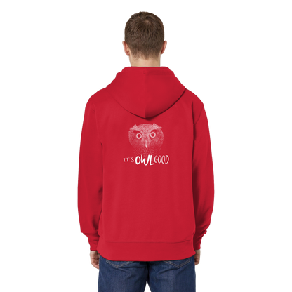 OWL Good | Kritzel-Kunst-Eule - Organic Relaxed Zipper