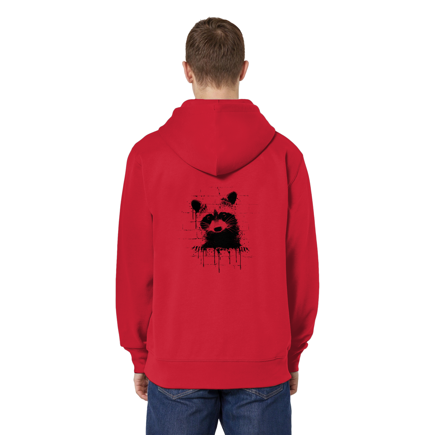 Funky Street Art Waschbär - Organic Relaxed Zipper