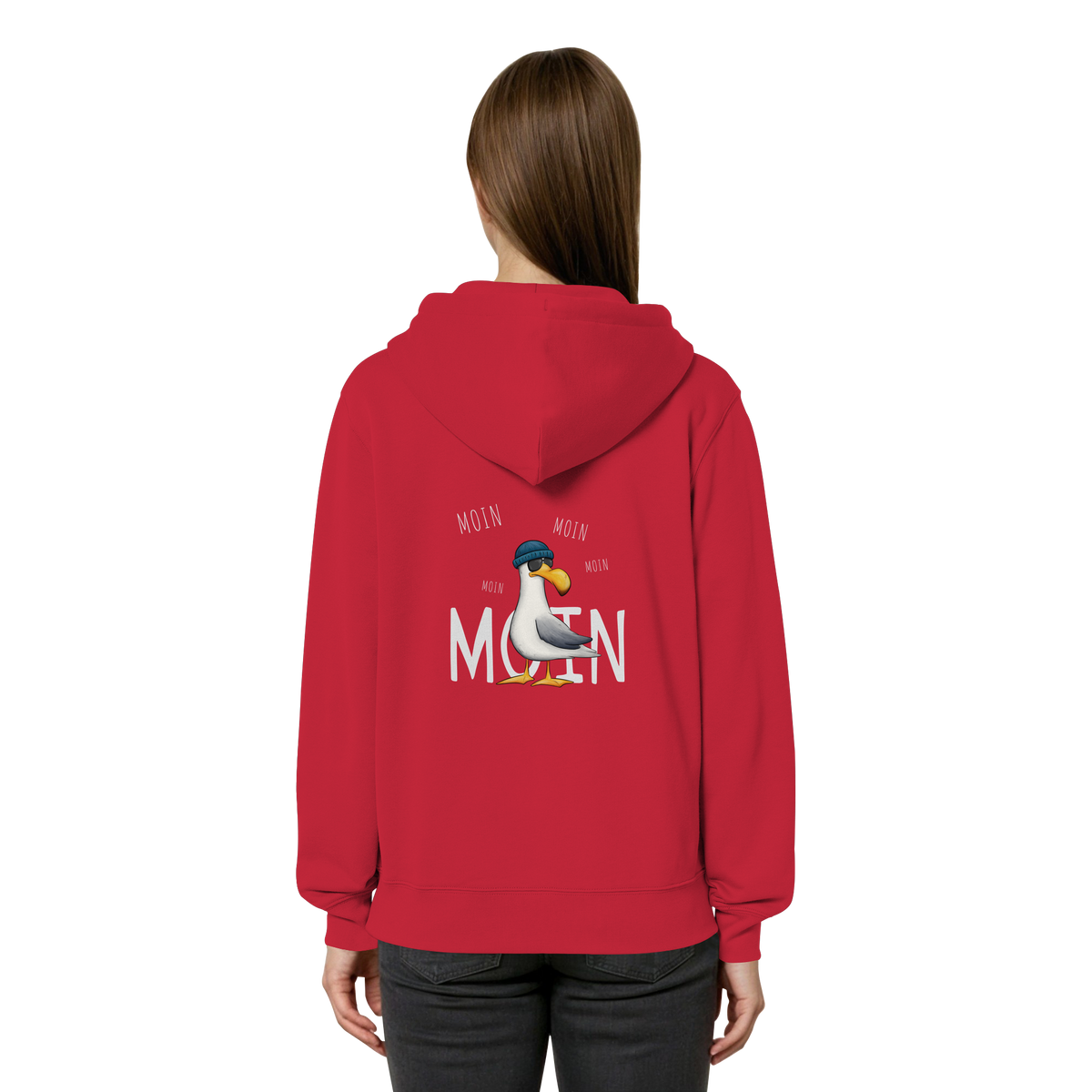 Moin Moin Lässige Hipster Möwe  - Organic Relaxed Zipper
